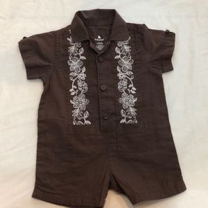 Baby Gap Cute onesie shortalls baby boy Guayabera